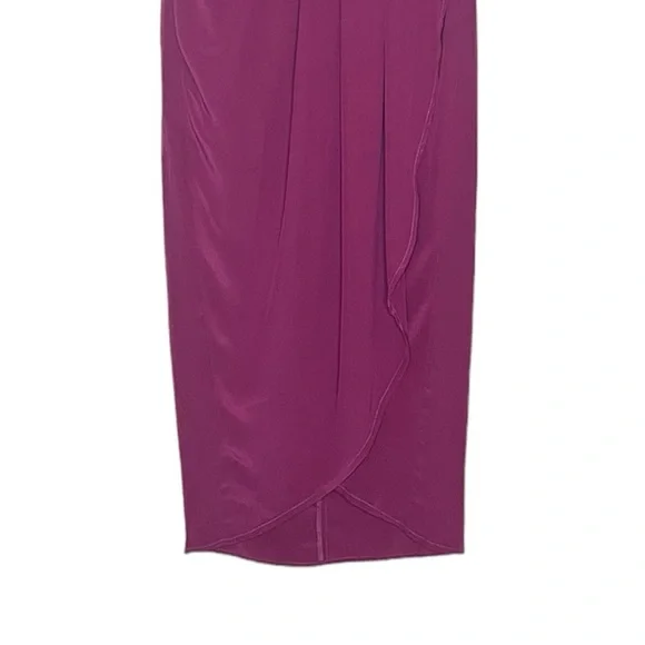 Yumi Kim Glamour Night Midi Strapless Dress in Burgundy Size Large - Picture 5 of 8